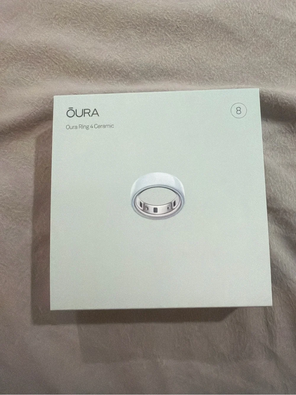 Oura Ring Ceramic 4th Gen - Size 8 Tide